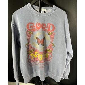 Urban Outfitters x Project Social T Good Night Butterfly Sweatshirt Women's S/M